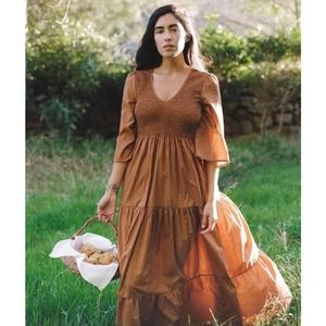 Christy Dawn the Basil Dress in Maple Daisy Dot Size Medium.